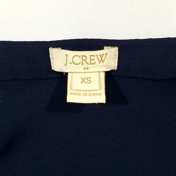 Navy/White Striped J.Crew Top.   Size XS.  #145 - Picture 3 of 5